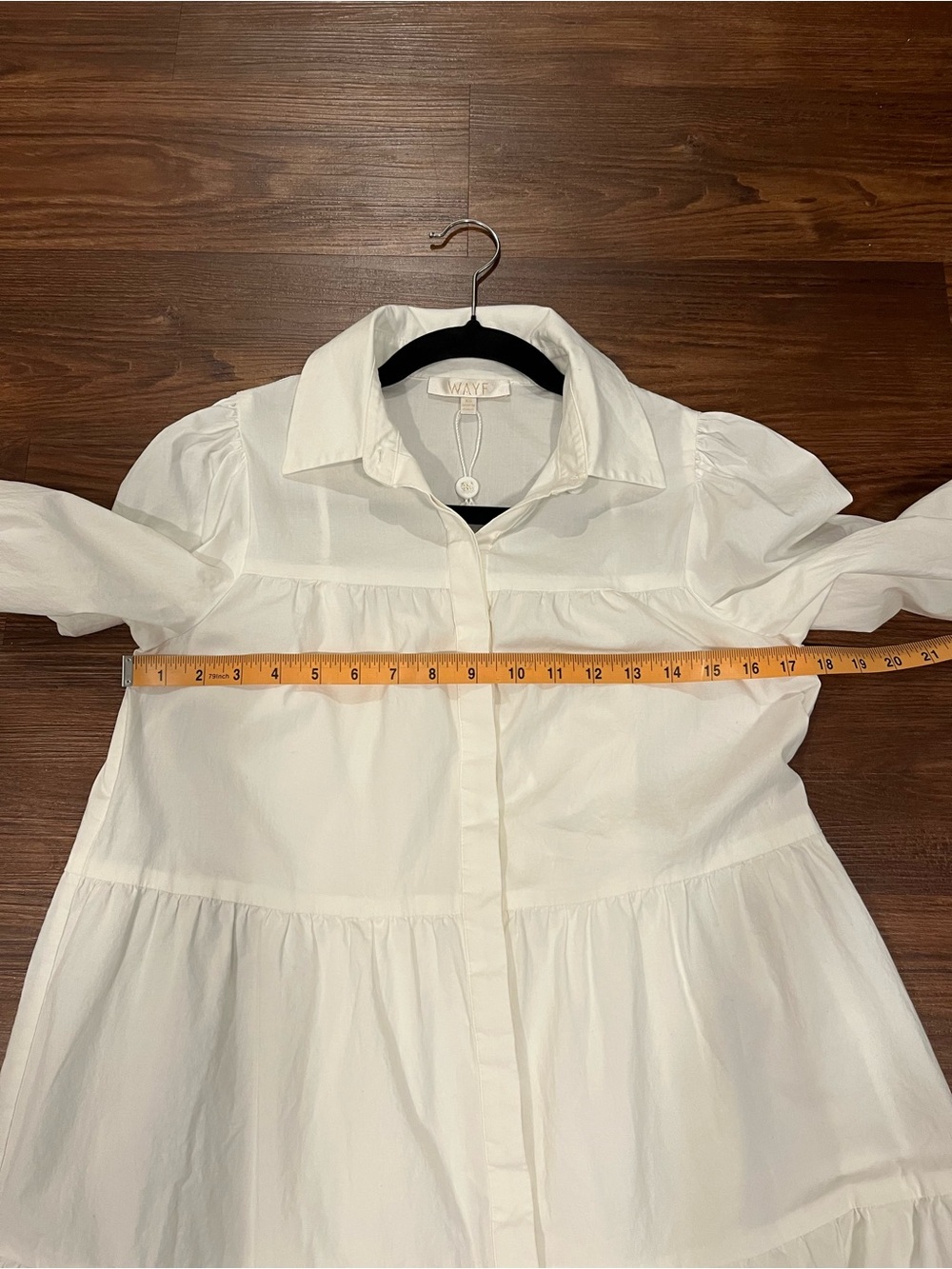 NWOT Wayf Ruffled Tiered Long Sleeve Shirt Dress Size XS - Picture 11 of 13